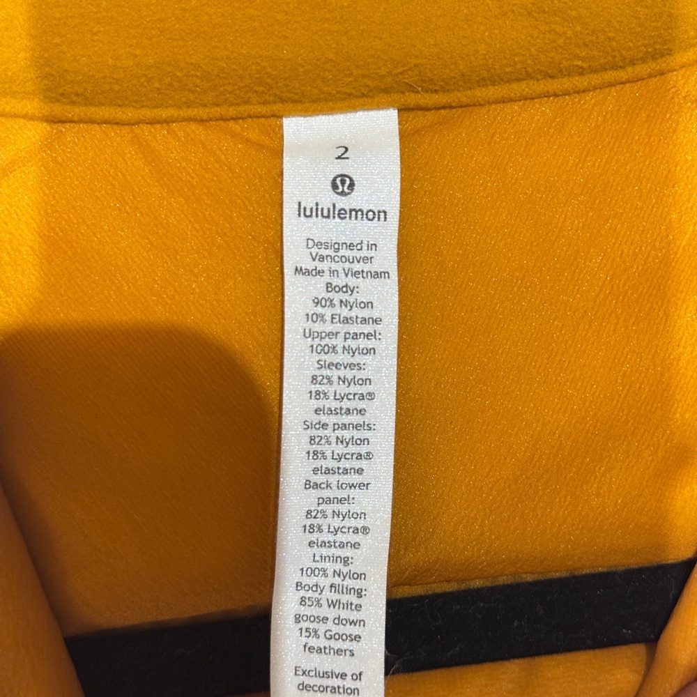 Lululemon Mustard Jacket
